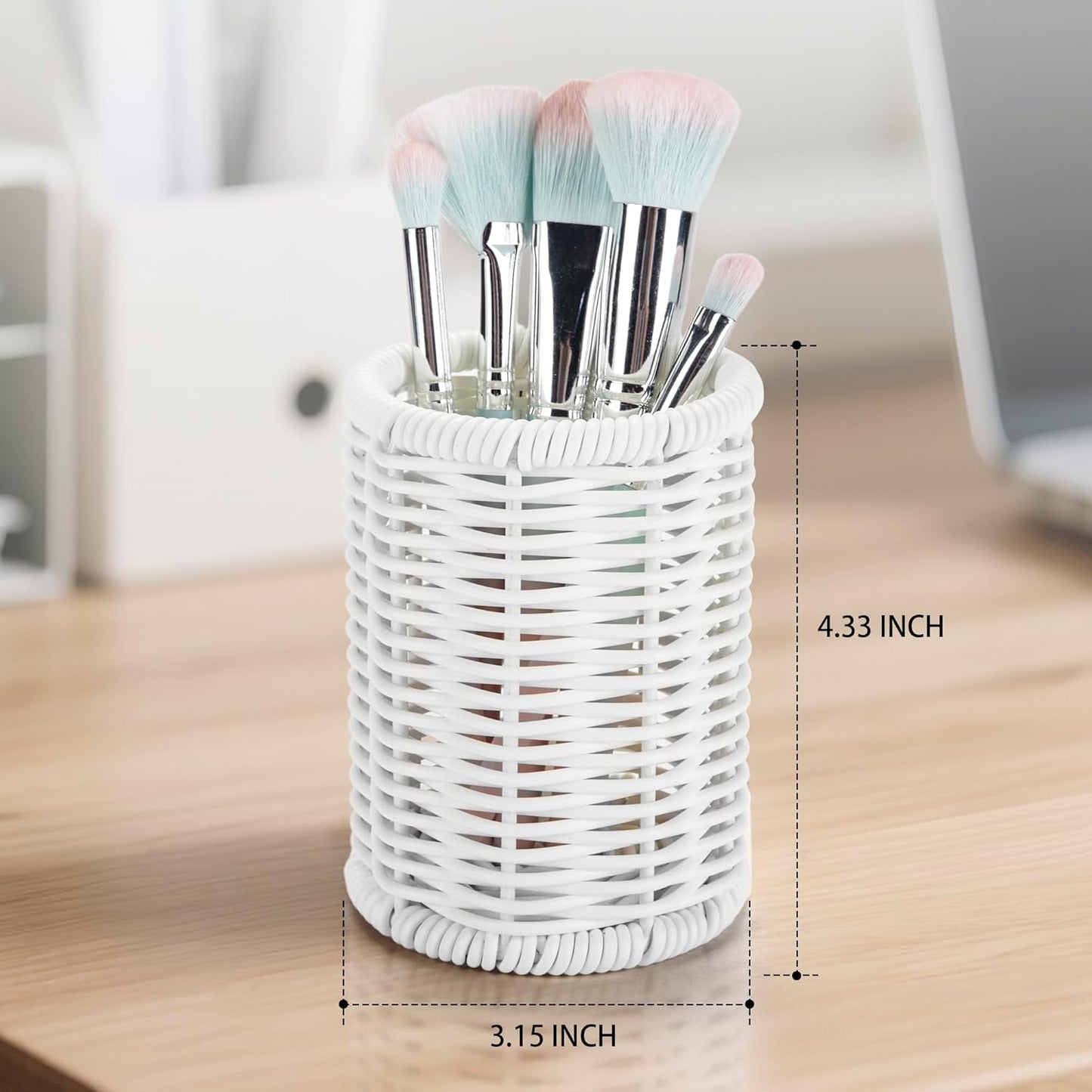 Clear Acrylic Cotton Swab Ball Holder Qtip Organizer with Lid 2-Grid Canister for Make Up Pads, Floss Picks, Vanity Storage,Bath Salts, Cosmetics, Home Bathroom Decor (DP004)
