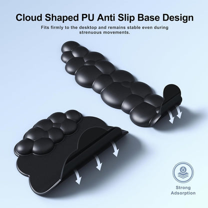 MOKURU Cloud Mouse Pad with Wrist Rest, Cloud Keyboard Wrist Rest, Mouse Pad Wrist Support, Ergonomic Keyboard Mouse Wrist Support White