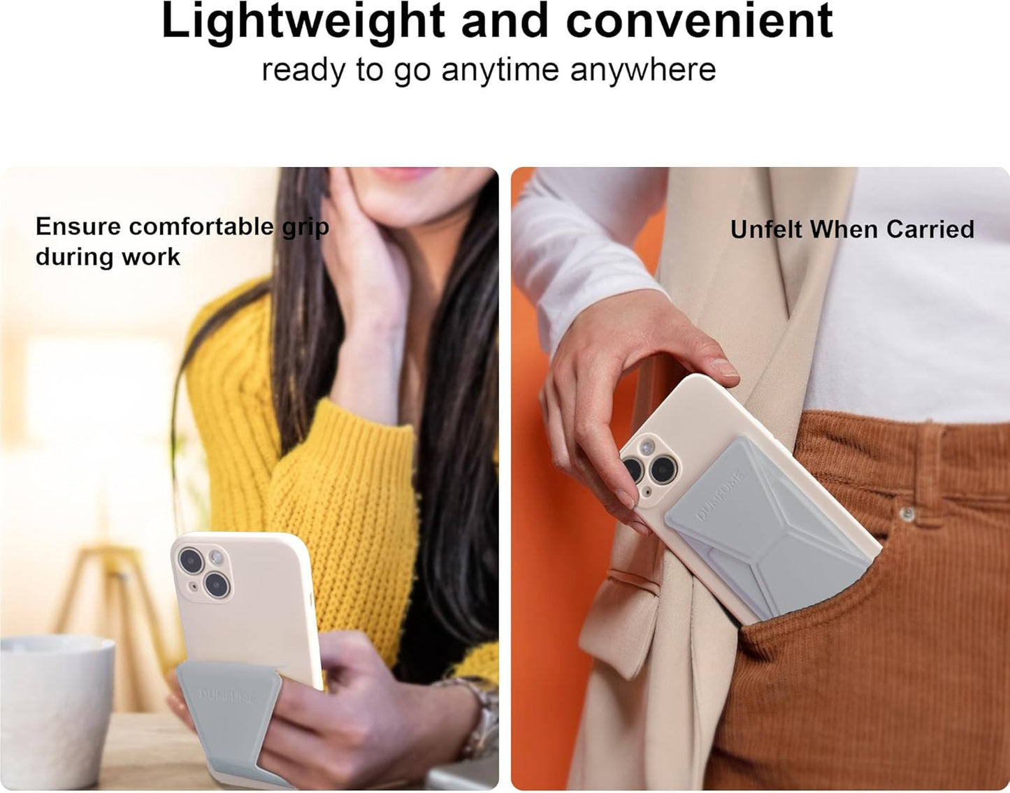 Cell Phone Kickstand Vertical and Horizontal Phone Stand for Desk Adjustable Phone Holder Stand for iPhone 15/14/13/12 All Smartphones Black