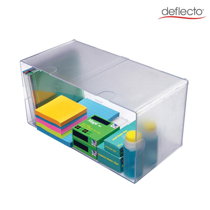 Deflecto Stackable Cube Organizer - X Divider, Clear (350201-AMZ)