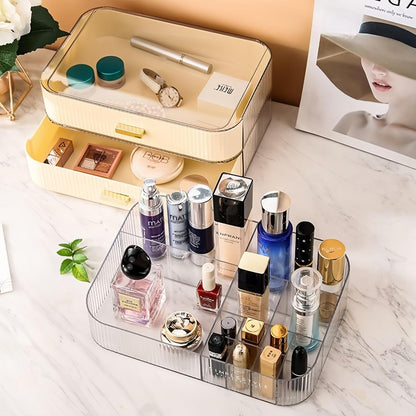 Stackable Cosmetics Organizer Drawers, Bathroom Vanity Makeup Organizers and Storage, Ideal for Desk and Dresser Countertops, Great for Palette, Skincare, Lipsticks, Nail Care. Green