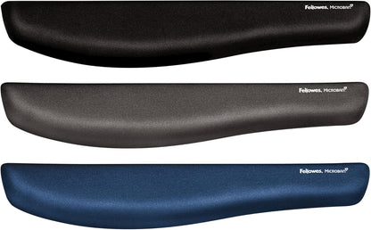 Fellowes PlushTouch Foam Keyboard Wrist Rest with MICROBAN - Black (9252101)