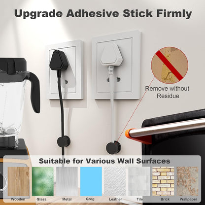6 Pack -360 Degree Rotational Compact Desk Magnetic Cable Clips,Adhesive Wire Holder Keeper Organizer for Home Office Desk Phone Car Wall Desktop Nightstand, 3 Colors
