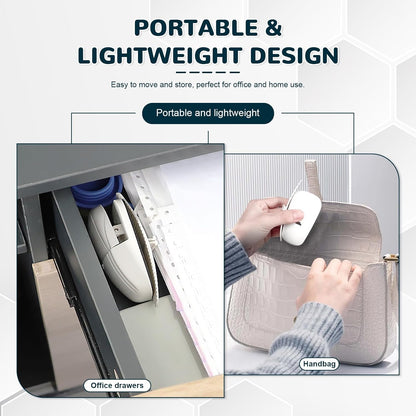 Plastic Document Holder for Typing, Portable Paper Stand with Non-Slip Base for A4 Paper, Compact Reading Clip Holder for Office Desk, Computer, Bank - White