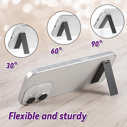 2Packs Ultra-Thin Cell Phone Holder, Adjustable Mini Alloy Phone Stand Vertical and Horizontal Phones Stand Portable Foldable Phones Holder for Mobile-Phone Tablet