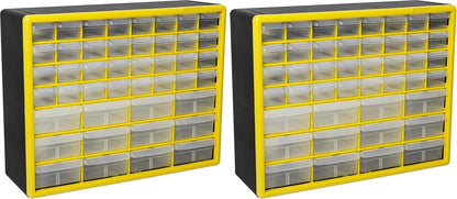 Akro-Mils 24-Drawer Plastic Drawer Storage Cabinet for Garage Organization, Bead Organizer, Building Bricks Storage, Teacher Toolbox, Makeup Organizer, 20" W x 6" D x 16" H, 10124 Black