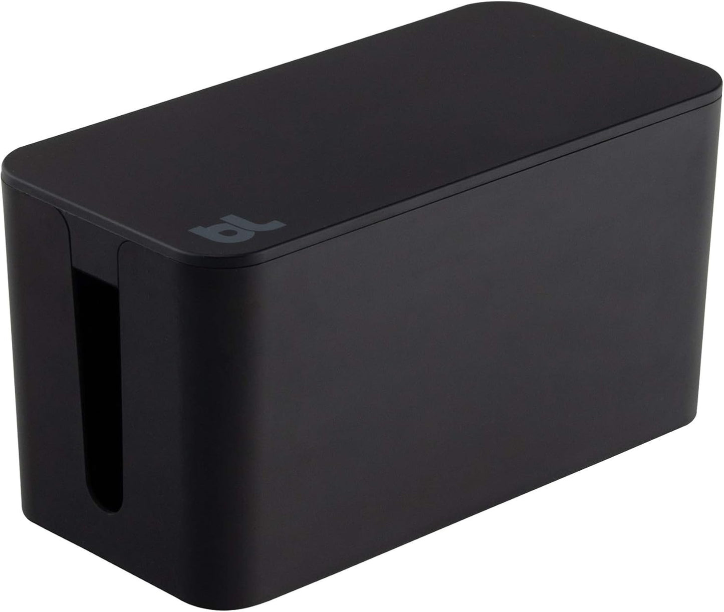 Bluelounge CableBox Mini Cable Management with Small Surge Protector, Black (CBM-BL)