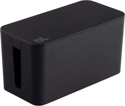 Bluelounge CableBox Mini Cable Management with Small Surge Protector, Black (CBM-BL)