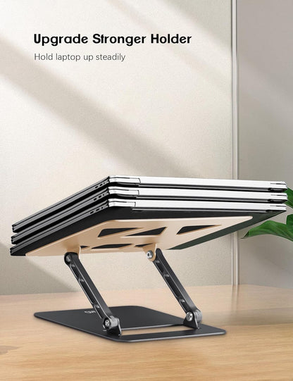 Aoviho Adjustable Laptop Stand for Desk,Portable Laptop Stand Holder and Riser,Foldable Aluminum Notebook Computer Stands for MacBook Air Pro HP Lenovo Dell Samsung Chromebook, 10-15.6 inch, Purple