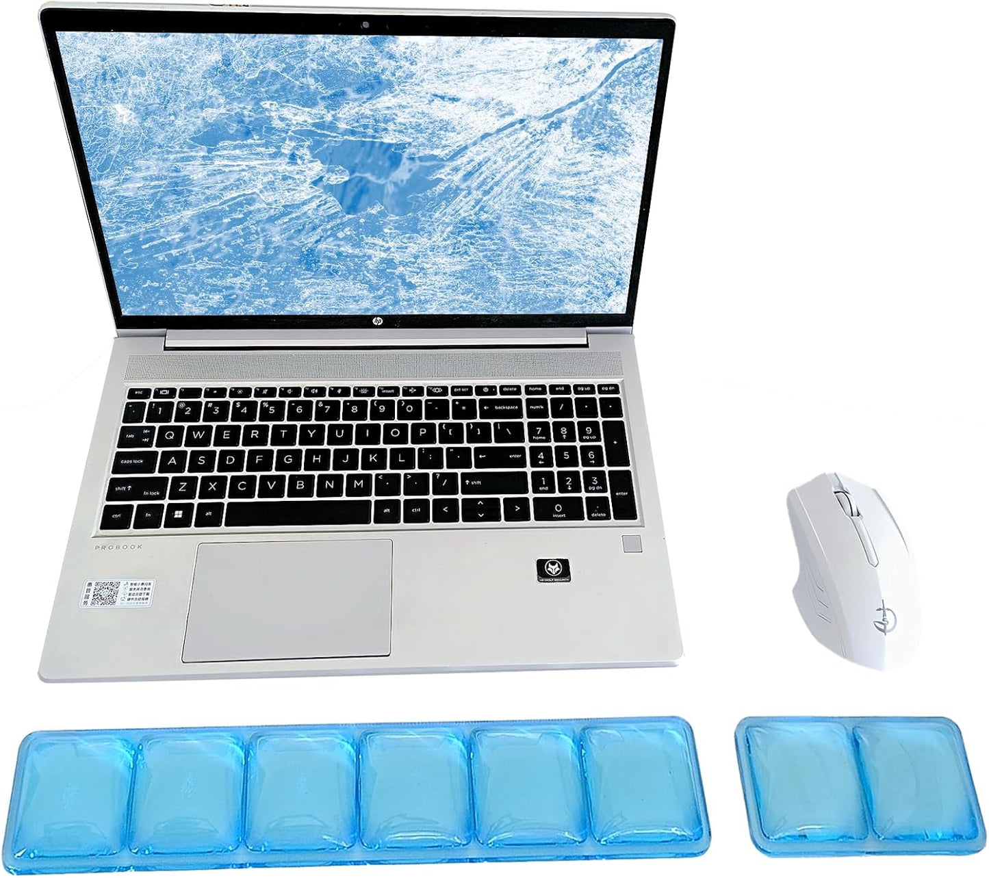 Gel Wrist Rest for Keyboard and Mouse Square Blue Plaid Clear Keyboard Wrist Rest Transparent Ergonomic Cute Checkered Mouse Wrist Pad Silicone Non-Slip Support for Computer Laptop Gaming Home Office