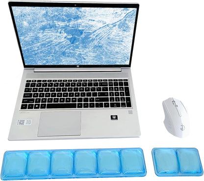 Gel Wrist Rest for Keyboard and Mouse Square Blue Plaid Clear Keyboard Wrist Rest Transparent Ergonomic Cute Checkered Mouse Wrist Pad Silicone Non-Slip Support for Computer Laptop Gaming Home Office