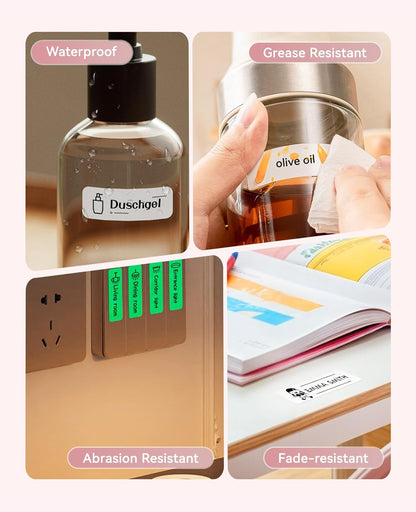 NIIMBOT Label Maker Machine Bluetooth Label Printer for School Home Office Organization, Wireless Mini Labeler D110 Upgraded Version, Label Machine with 1 Label Tape, White
