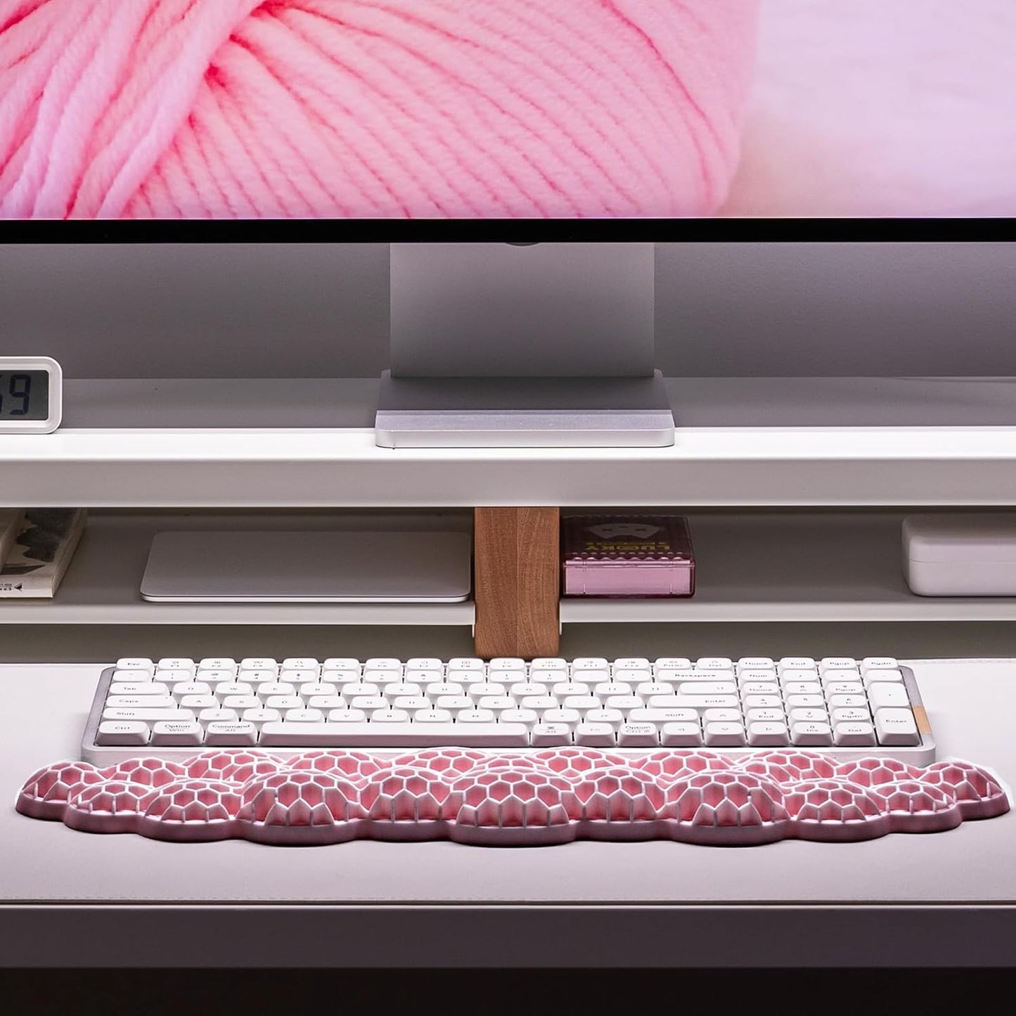 Upgrade Keyboard Wrist Rest Set, Ergonomic Keyboard Mouse Wrist Support, Comfortable Memory TPE Wrist Rest for Typing Pain Relief Computer Laptop Mac Gaming Office Wish Gift (Purple, 16.5" L)