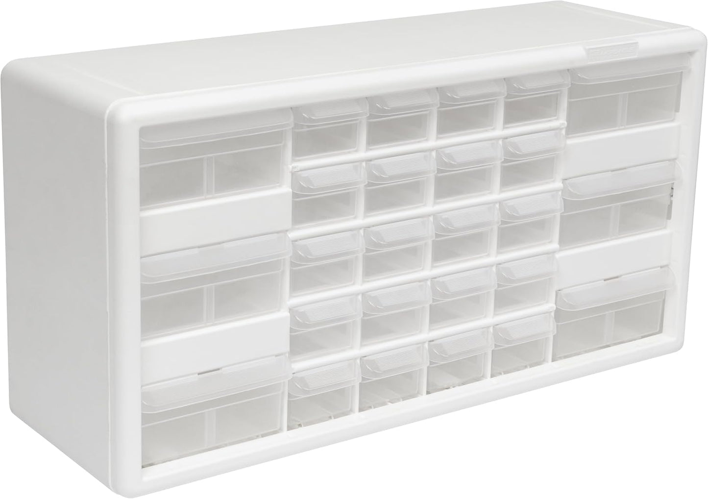 Akro-Mils 24-Drawer Plastic Drawer Storage Cabinet for Garage Organization, Bead Organizer, Building Bricks Storage, Teacher Toolbox, Makeup Organizer, 20" W x 6" D x 16" H, 10124 Black