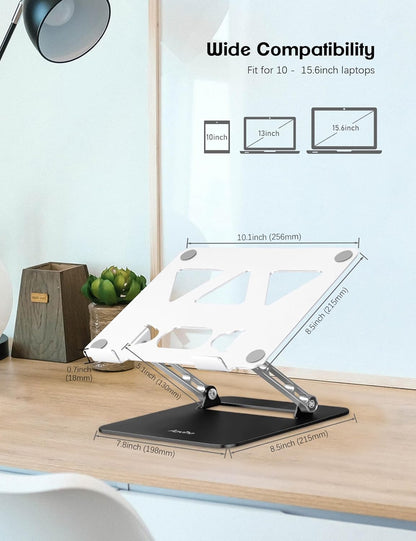 Aoviho Adjustable Laptop Stand for Desk,Portable Laptop Stand Holder and Riser,Foldable Aluminum Notebook Computer Stands for MacBook Air Pro HP Lenovo Dell Samsung Chromebook, 10-15.6 inch, Purple