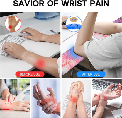 JIKIOU L-Shaped Desk Elbow Pad for Desk, Memory Foam Elbow Support Padding with Non-Slip, 2 Pack Ergonomic Desk Edge Cushion, Wrist Comfort Support for Office Home Black