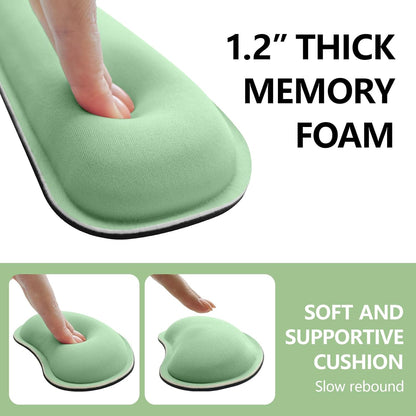 Wrist Rest for Computer Keyboard and Mouse, Ergonomic Design Wrist Support Pad for Keyboard, Soft Memory Foam Desk Pads Support Hand and Arm Easy Typing Pain Relief, 2 Piece Pad, Cream Pink