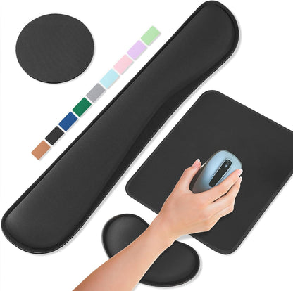 Office Ergonomic Memory Foam Computer Mouse and Keyboard Wrist Rest pad Support Carpal Tunnel, Wrist Rest for Keyboard and Mouse, Wrist Support Set