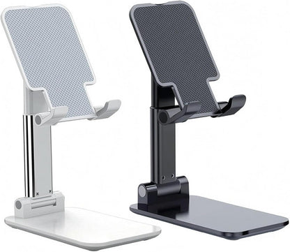Meetuo 2 Pcs Cell Phone Stand, Adjustable Angle Height Phone Stand for Desk, Fully Foldable/Portable Phone Holder, Compatible for iPhone 16/15/14/13/12/Smartphones