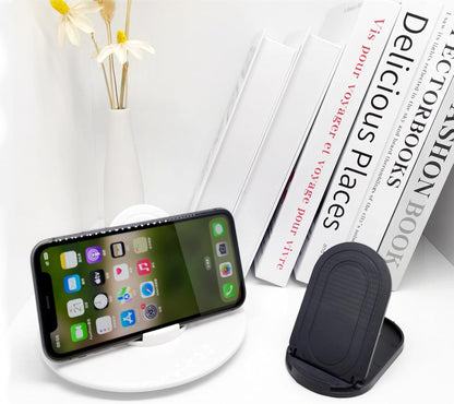 Cell Phone Stand，2Pack Portable Foldable Desktop Cell Phone Holder, Adjustable Universal Multi-Angle Cradle Stands for Tablet iPad iPhone 15 14 13 12 11 X/xr/xs max Samsung Galaxy, Black and White