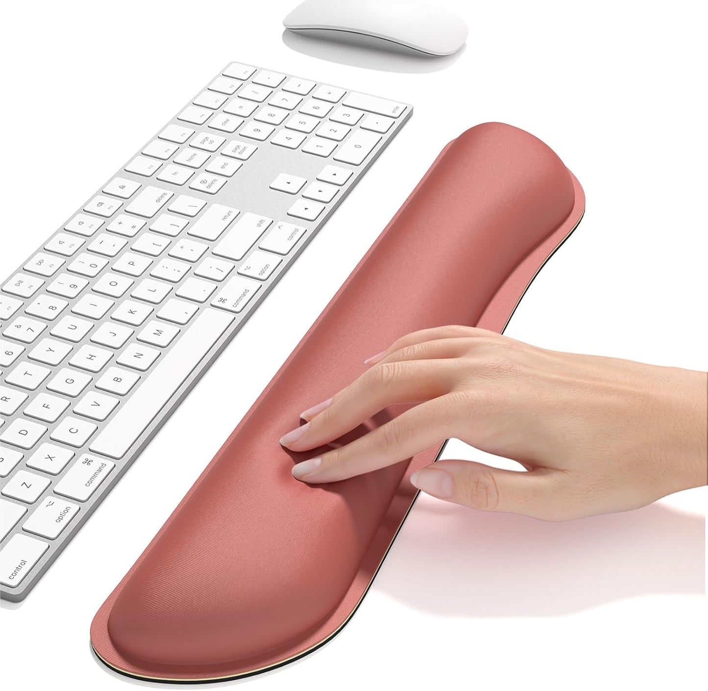 Dapesuom Enlarge Keyboard Wrist Rest, Cute Memory Foam Keyboard Wrist Cushion for Computer Desk Mats Support, Typing Pain Relief Ergonomic Mouse Pad Rests with Non-Slip Base for Gaming, Laptop, Purple