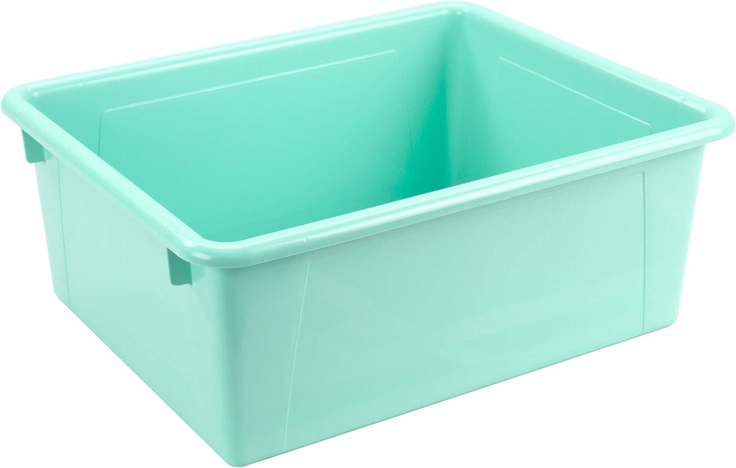 Storex Letter Size Flat Storage Tray – Organizer Bin for Classroom, Office and Home, Clear, 5-Pack (62531A05C), 10 x 13 x 3 Inches