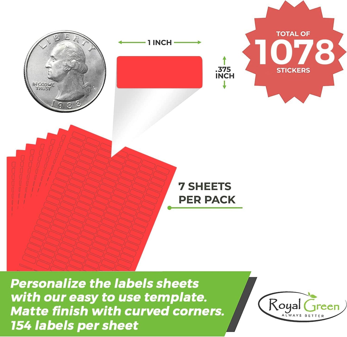 White Rectangular Labels + Bonus Color Labels - Value Pack - 1138 Pack