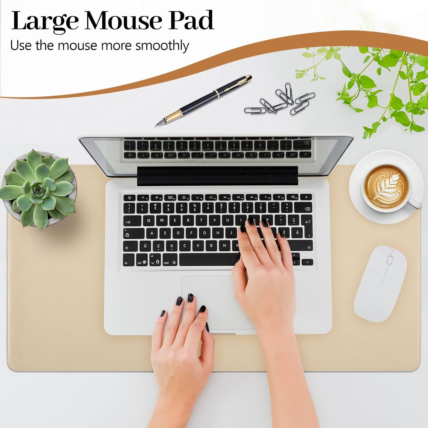 Green Desk Pad and Keyboard Wrist Rest, 3in1 Mousepad + Keyboard Wrist Rest+Mouse Wrist Rest for Home Office Table Computer Cover. (31.5×15.7,Green)