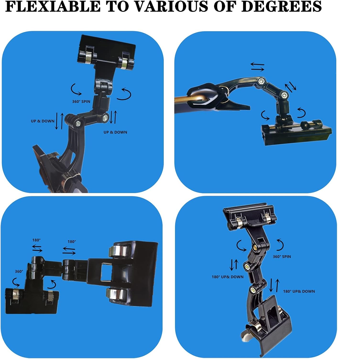 Adjustable Document Holder for Typing, Rotatable Paper Copy Holder Clip,Handy Artist Supplies Clamp,Computer Typing Proofing Folder(2 Packs)