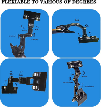Adjustable Document Holder for Typing, Rotatable Paper Copy Holder Clip,Handy Artist Supplies Clamp,Computer Typing Proofing Folder(2 Packs)