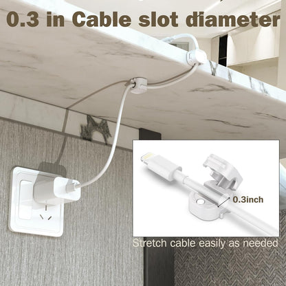 Cord Organizer 6 Pack Magnetic Cable Clips Smooth Adjustable 1s Lock Cable Management Clips Adhesive Wire Holder Keeper Organizer for Car Home Office Desk Accessory