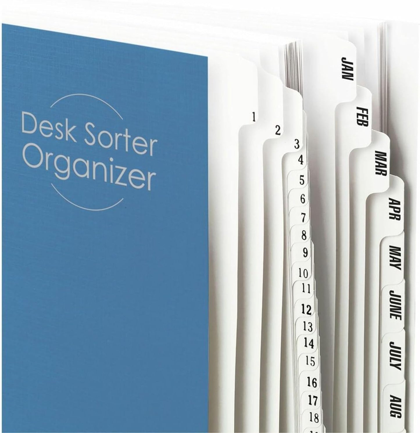 Smead Expandable Desk File Sorter, Alphabetical A–Z Organizer, 20 Laminated Index Dividers, Letter Size, Rosewood (89214)