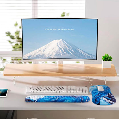 Mouse Pad Wrist Support, Laokiiy 2 in1 Keyboard Wrist Rest+ Ergonomic Mouse Pad, Non-Slip Wrist Rest for Computer Keyboard, Made Easy Typing & Relieve Wrist Pain（Banana Leaf Green）