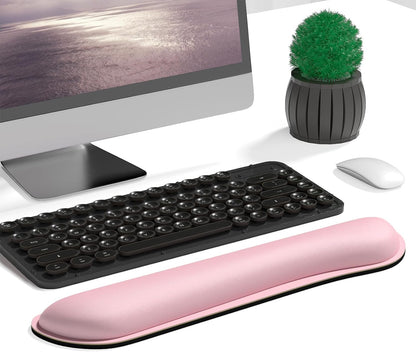 Dapesuom Enlarge Keyboard Wrist Rest, Cute Memory Foam Keyboard Wrist Cushion for Computer Desk Mats Support, Typing Pain Relief Ergonomic Mouse Pad Rests with Non-Slip Base for Gaming, Laptop, Purple