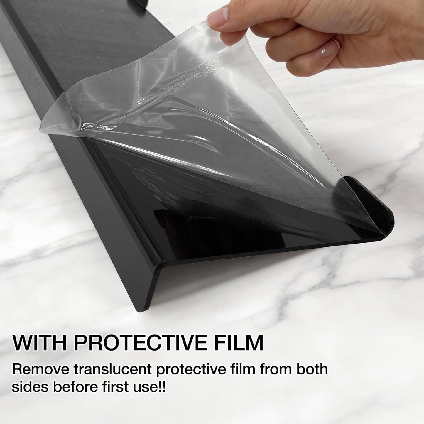 Acrylic Keyboard Stand w/Silicone Wrist Rest 4-Level Height Adjustment, Ergonomic 16.9 x 5.7 inches Computer Keyboard Riser for Easy Typing Office, Gaming, and Home Desks Black