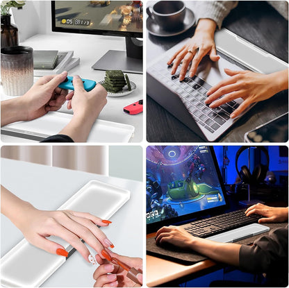 SELORSS Acrylic Keyboard Wrist Rest 98-Key Mechanical Keyboards Ergonomic Palm Rest for Computer Keyboard,Anti-Slip Base,Wrist Pad for Laptop,Office & Home-Easy Typing