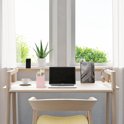 Pen Holder for Desk,Nordic Elegance Square Silicone Pencil Holder Soft Minimalist Desk Pen Cup Stand Waterproof Multifunctional Office Supplies for Home,Kids and School(Grey)