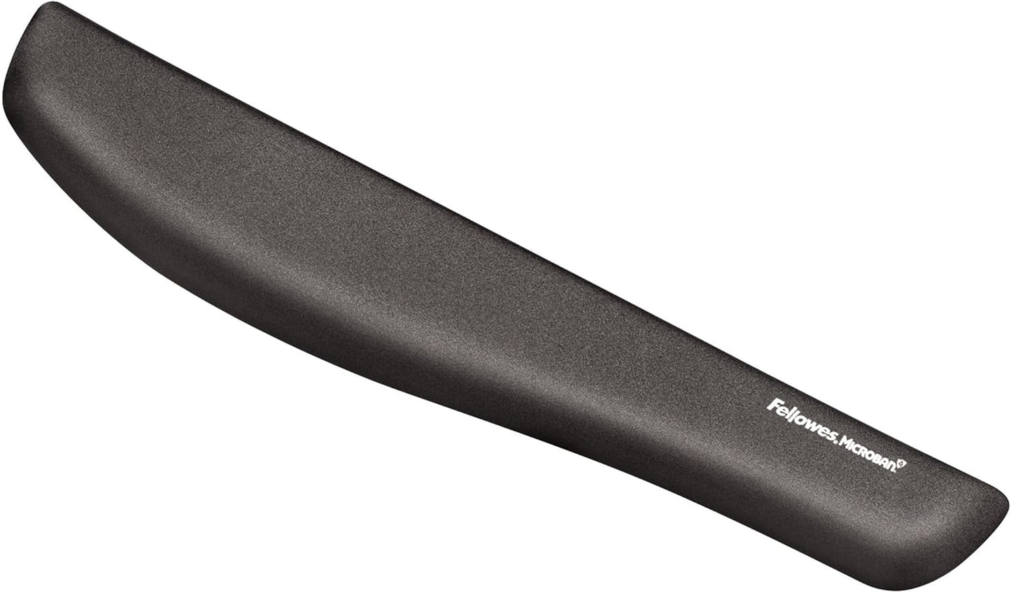 Fellowes PlushTouch Foam Keyboard Wrist Rest with MICROBAN - Black (9252101)