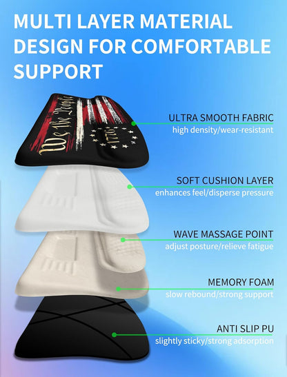 Ergonomic Wave Wrist Rest with Keyboard Stand, Cushioned Palm Rest, Comfortable Integrated Memory Foam for Natural Typing and Relieve Wrist Pain, Dark Night Black