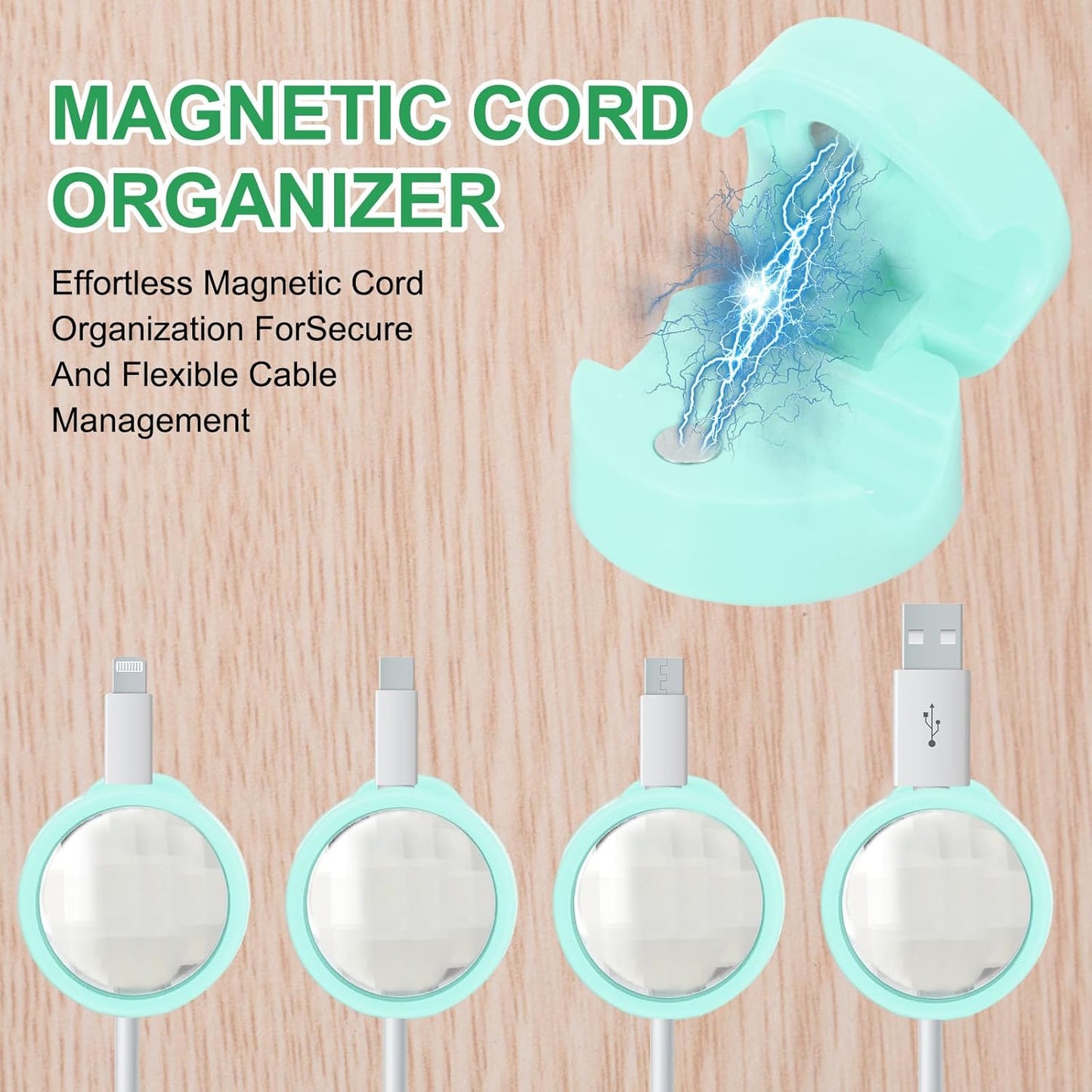 PATIKIL Cable Organizer Holder, 12 Pcs Magnetic Spring Desk Cable Management Clips Adhesive Cord Holder Keeper for Office Desktop Wall Car, Purple