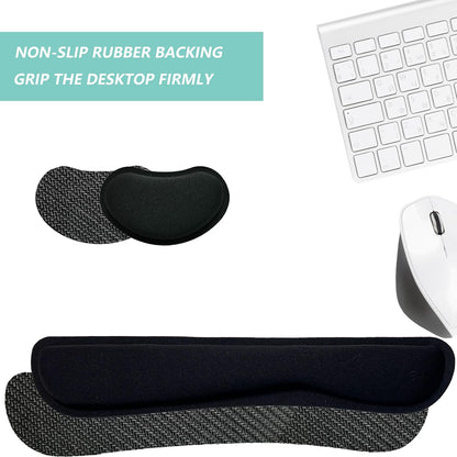 Keyboard Wrist Rest Mouse Wrist Support Set, Memory Foam Wrist Rest Pad for Computer Laptop Keyboard Mouse, Ergonomic Wrist Cushion Support for Typing Pain Relief, Gaming Home Office, Purple