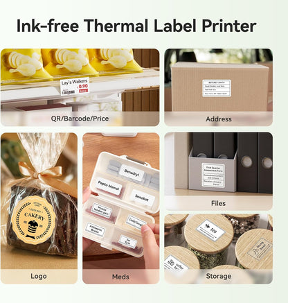 NIIMBOT B21 Pro Sticker Printer, 300DPI, Fun APP, Portable Inkless Label Printer, Bluetooth Sticker Maker for DIY Crafts, Notes, Scrapbook, Photo, Custom Labels & Gifts,Home Organization (White)