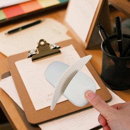 Document Holder for Typing, White Plastic Paper Desk Stand with Fixed Plate Portable Easy to Use Copies Stand for A4 Paper Documents Office Typing Reading