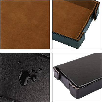 Valet Tray Desktop Storage Organizer Catchall Tray for Jewelry, Wallets, Watches, Keys, Coins, Phones, Glasses - Perfect for Nightstand, Desktop, Entryway table