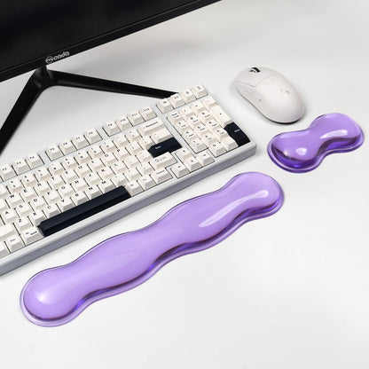 Clear Gel Wrist Rest for Keyboard and Mouse, Green Silicone Mouse Wrist Rest Set, Cute Ergonomic Wrist Rest for Keyboard 60%/75%(Green)