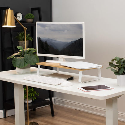 VIVO Monitor and Laptop Stand, 24 inch Desktop Riser, Black, STAND-V000D
