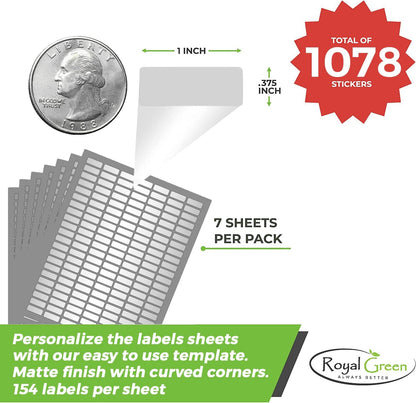 White Rectangular Labels + Bonus Color Labels - Value Pack - 1138 Pack