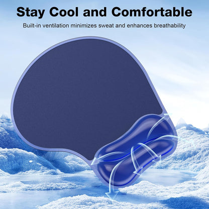 Gel Mouse pad & Keyboard Wrist Rest Set, Ergonomic Keyboard and Mousepad with Wrist Support, Keyboards Wrist Rest, Computer Keyboards Pad, Cooling Gel Blue