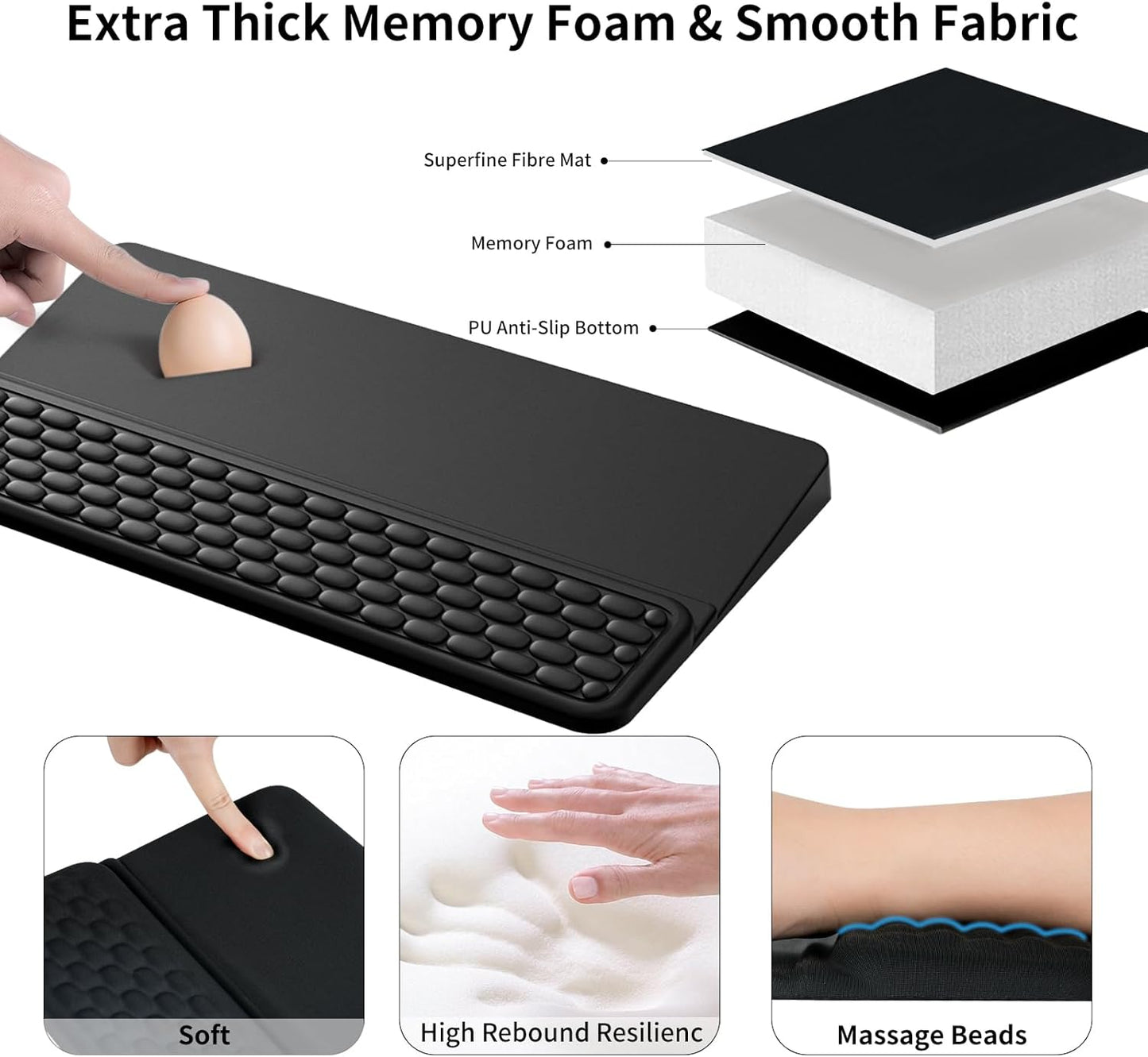 Keyboard Stand for Desktop, Keyboards Wrist Rest, Ergonomic Keyboards Holder for Easy Typing Working, Wrist pad for Keyboards with Comfortable Wrist Rest for Keyboard Pink