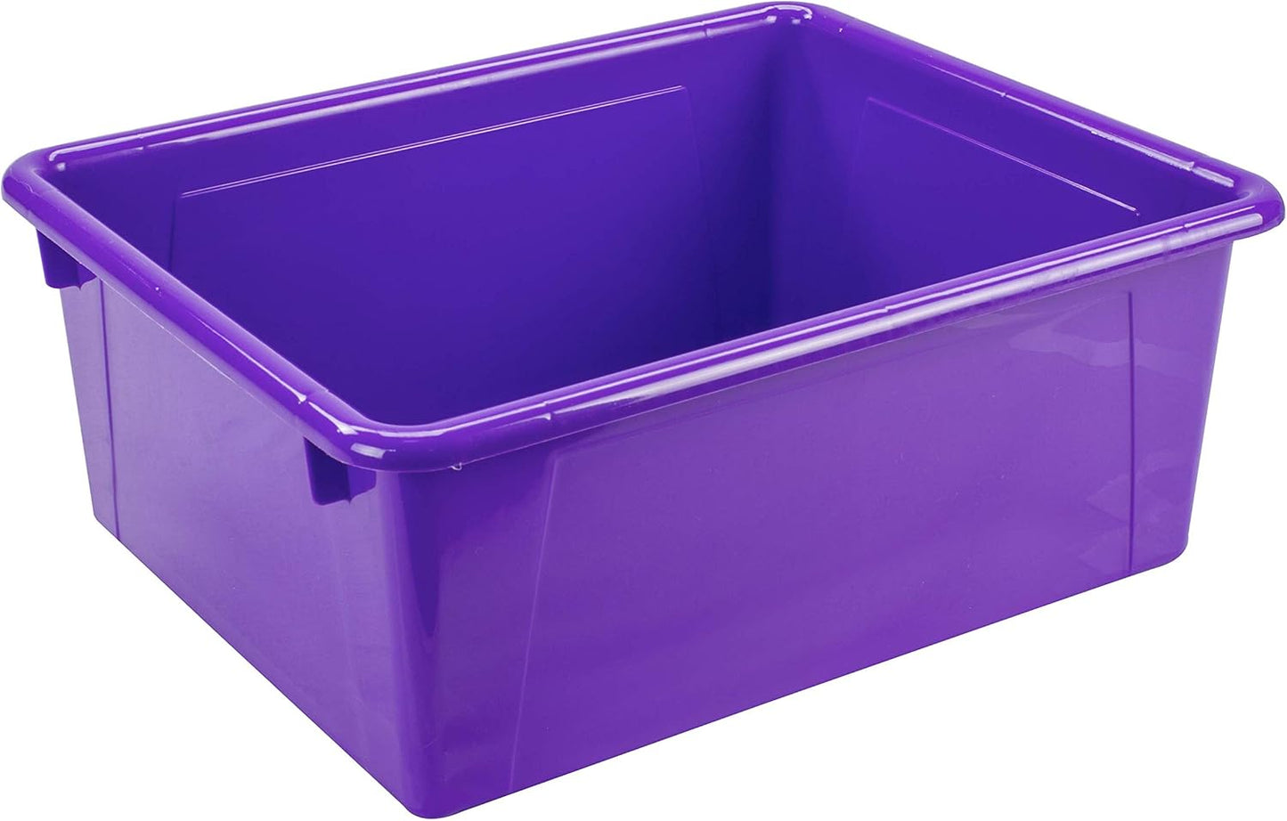 Storex Letter Size Flat Storage Tray – Organizer Bin for Classroom, Office and Home, Clear, 5-Pack (62531A05C), 10 x 13 x 3 Inches